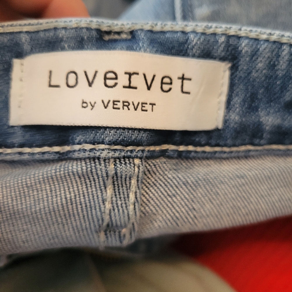 Lovervet By Vervet Women's Distressed Blue Jeans Size 32/15 - Picture 3 of 6